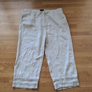 Mercer and Madison woman pants linen neutral lightweight pockets 24W